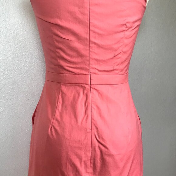 JCREW Salmon colored dress Size 0 (Sm) with pockets - Picture 5 of 12